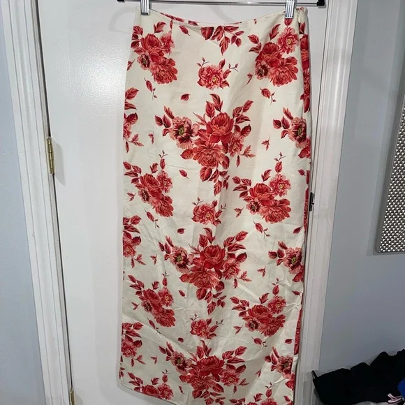 Peppermayo Red and Orange Maxi Pencil Dress Set - Picture 4 of 6